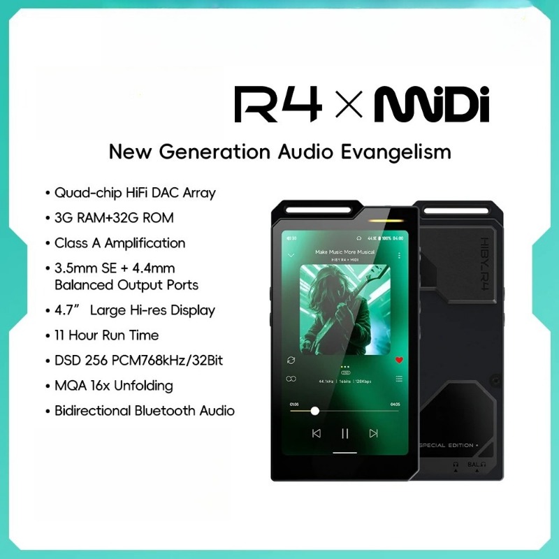 Audio Music To Mp3 - R4 MiDi Versiyonu ES9018Q2M*4 Android 12