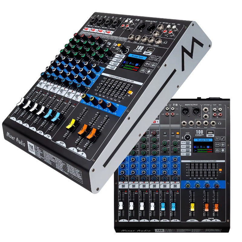 Audio And Music Mixer - GAX-HLM80 Yeşil Ses 8 Kanallı Ses