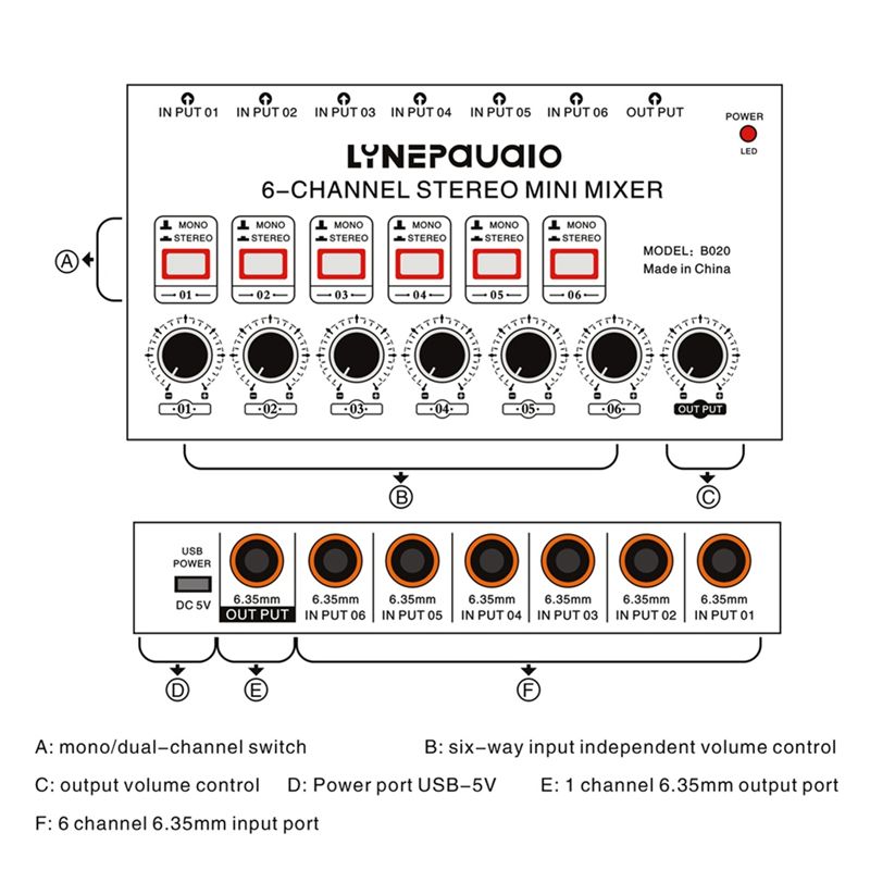 Klasik-Mini 6 Kanallı Stereo S - Audio And Music Mixer incelemesi ve fiyatı