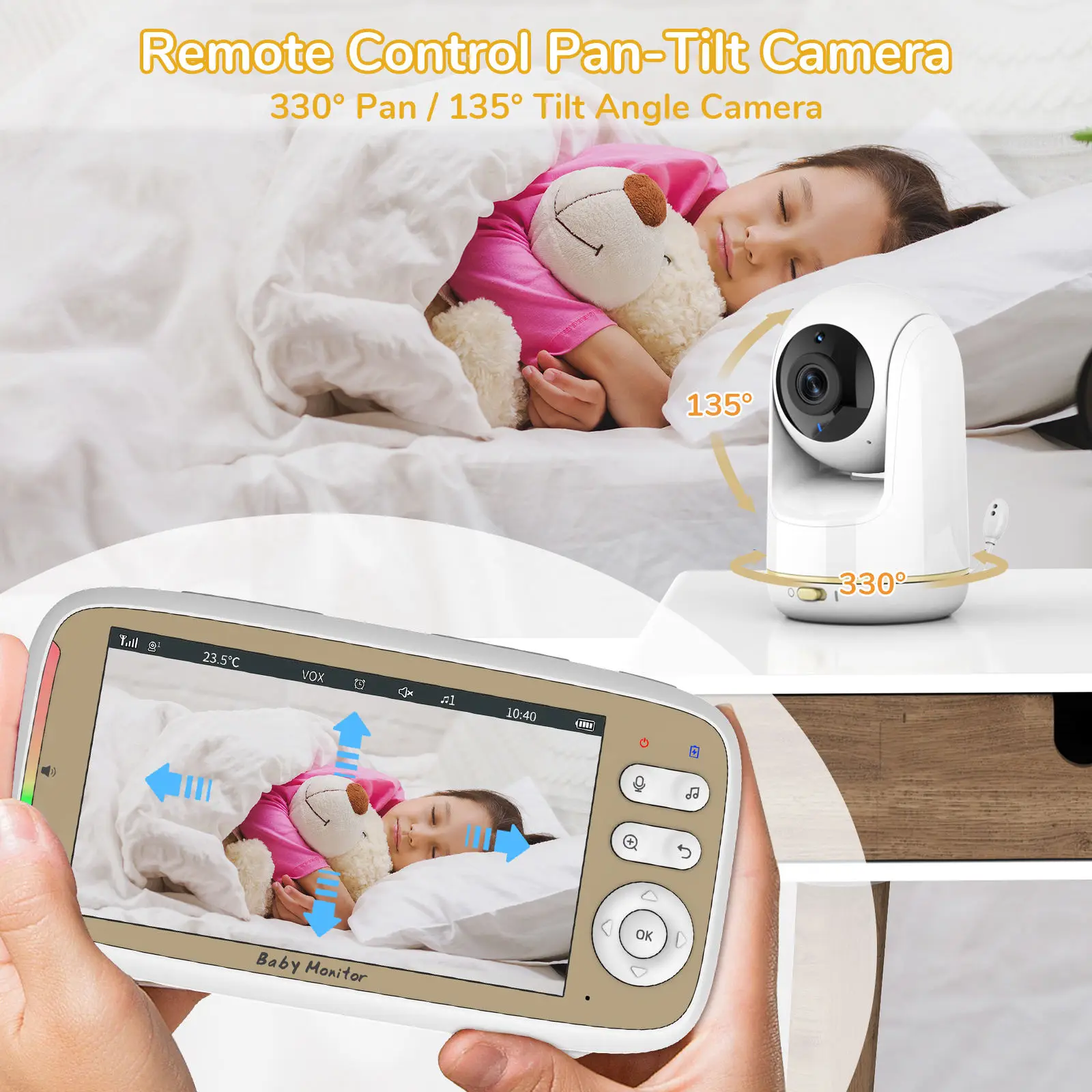 5 İnç Bebek Monitörü 3X Zoom P - Audio Hd Music incelemesi ve fiyatı