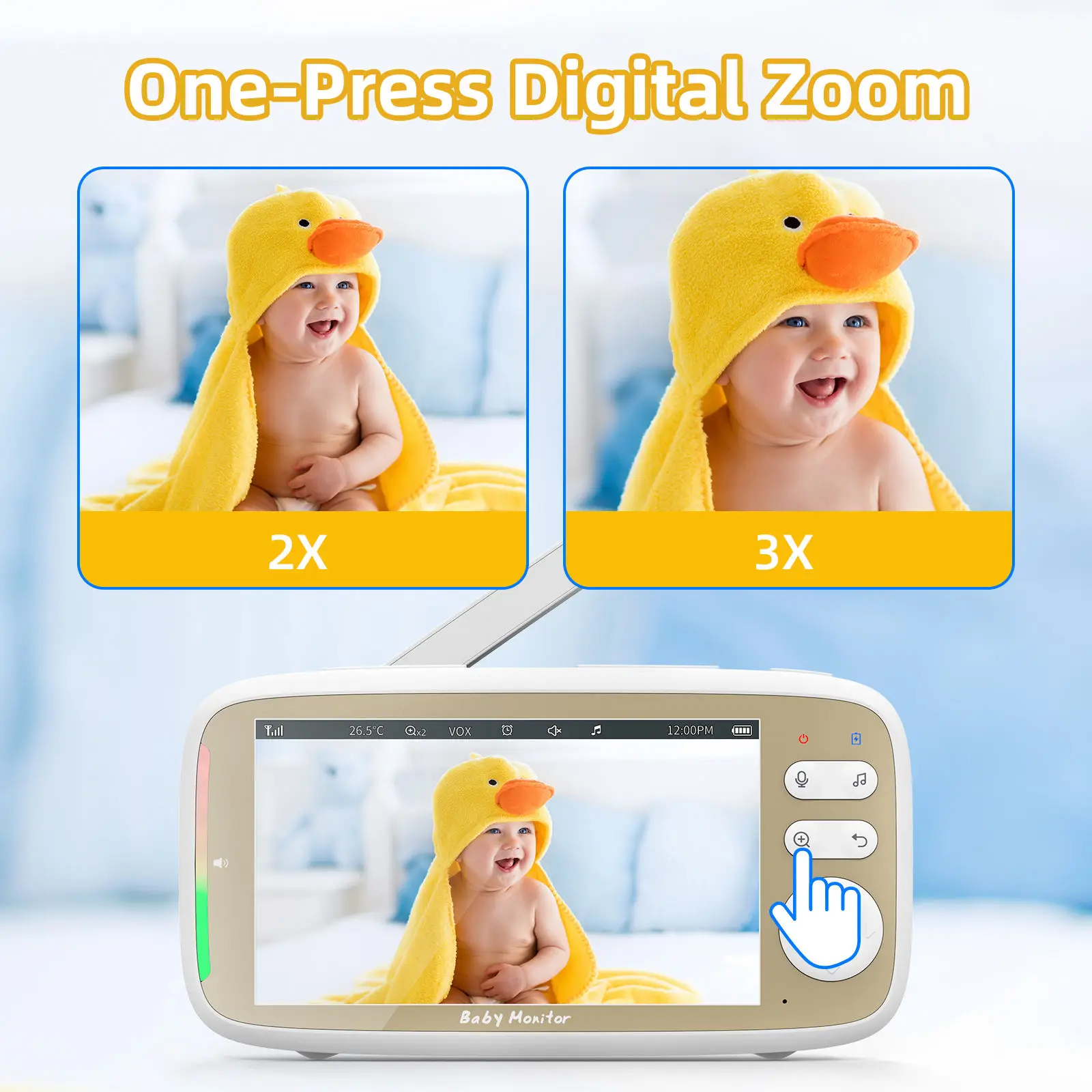 5 İnç Bebek Monitörü 3X Zoom P - Audio Hd Music incelemesi ve fiyatı